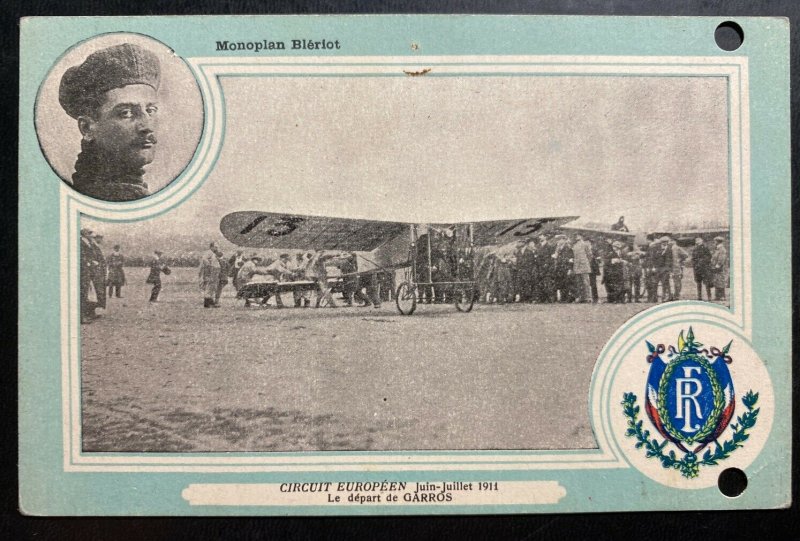 Mint RPPC Real Picture Postcard Early Aviation Blerio Monoplane European Circuit