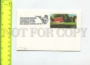 466552 1995 year USA Fire Eastman WI special cancellation Postal Stationery