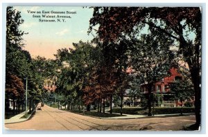 Syracuse New York Postcard View East Genesee Street Walnut Avenue c1910 Vintage