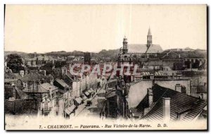 Old Postcard Chaumont Panorama Victory Street marl