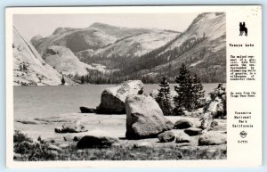 RPPC YOSEMITE NATIONAL PARK, California CA ~ TENAYA LAKE Frasher c1940s Postcard