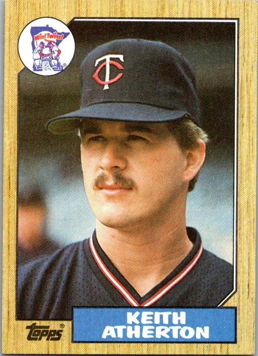1987 Topps Baseball Card Keith Atherton Texas Rangers sk3070
