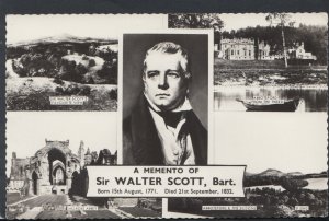 Scotland Postcard - Scottish Novelist & Poet, Sir Walter Scott - Posted -RS17854