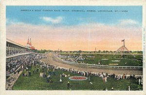 United States Louisville Kentucky Churchill Downs race track old postcard
