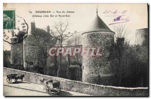 Old Postcard Dourdan S and O View of the Chateau Chateau costs East and North...