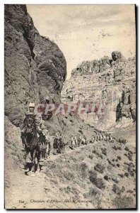 Old Postcard Militaria Chasseurs d & # 39Afrique in the mountains