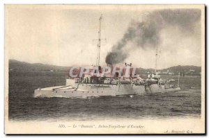 Old Postcard Boat War of Dunois Aviso Torpedo of Wing