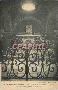Old Postcard Sale at Manument Champigny sur Marne Monument Chapel or Officers...