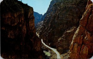 Wyoming Shoshone Canyon Looking Toward Buffalo Bill Dam On Cody Way To Yellow...