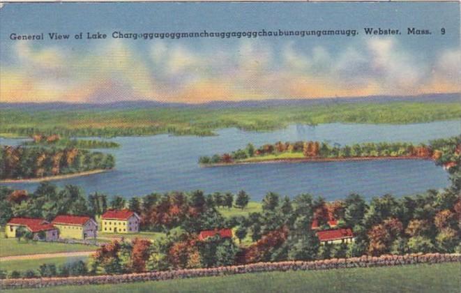 Massachusetts Webster General View Of Lake Chargoggag