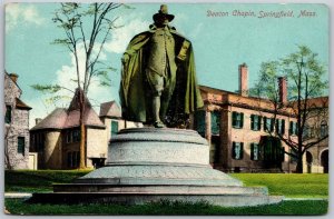 Vtg Springfield Massachusetts MA Deacon Chapin Statue Monument 1910s Postcard