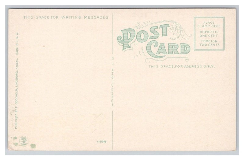 Postcard Swedish Pavilion Lindsborg Kansas