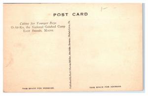 Younger Boys' Cabins, O-At-Ka National Galahad Camp, East Sebago, Maine Postcard