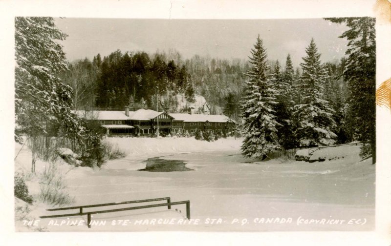 Canada - Quebec, Ste Marguerite Station, The Alpine Inn.  *RPPC