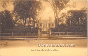 Longfellow's Home - Cambridge, Massachusetts MA  