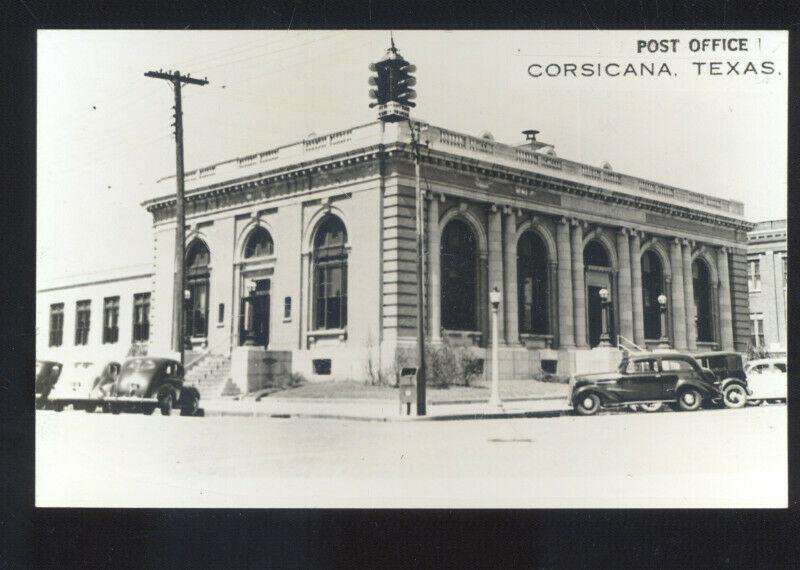 RPPC CORSICANA TEXAS DOWNTOWN STREET SCENE OLD CARS REAL PHOTO POSTCARD