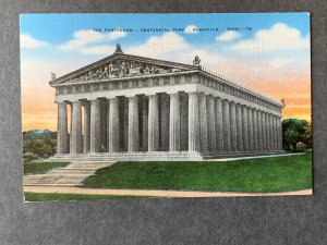 The Parthenon Nashville TN Linen Postcard H2081080627