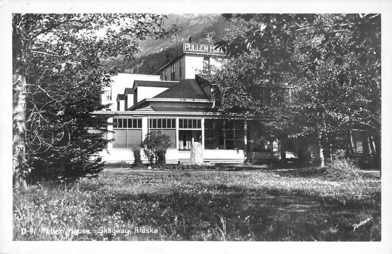 RPPC PULLEN HOUSE Skagway, Alaska Hotel ca 1940s Vintage Real Photo Postcard