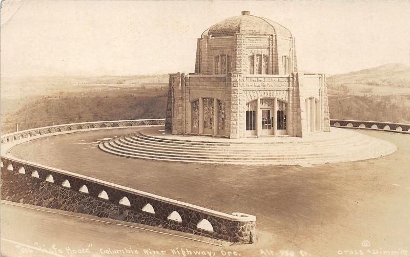 Columbia River Highway Oregon~Vista House~1923 RPPC Postcard