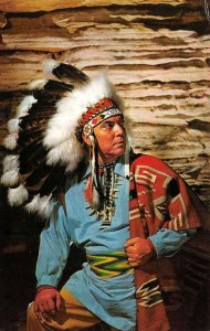 Wisconsin Dells WI ~ TON TOBEE~Chickasaw Indian Singer NATIVE AMERICANA Postcard