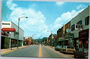 Postcard WV Weirton  Main St cars firestone