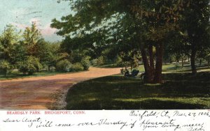 Vintage Postcard 1906 Scenic View Of Beardsley Park Bridgeport Connecticut CT