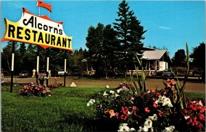 Vtg Alcorn's Restaurant Penobsquis New Brunswick Canada Postcard