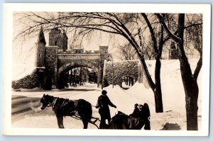 Quebec Canada Postcard St. Louis Gate c1940's Unposted Vintage RPPC Photo