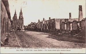 WW1 L'Epine The Main Street After Bombardment World War 1 Postcard C138