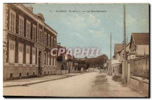 Auneau Old Postcard gendarmerie