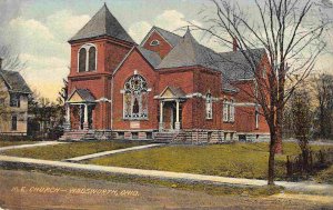 M E Church Wadsworth Ohio 1910s postcard