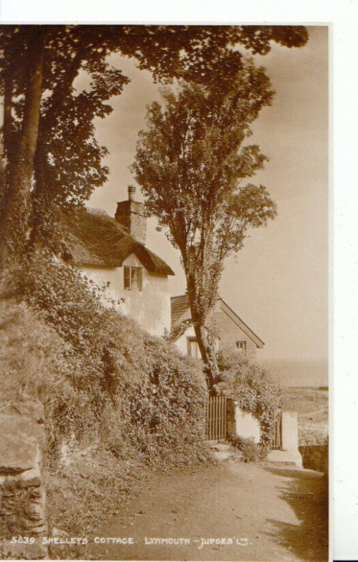 Devon Postcard - Shelley's Cottage - Lynmouth - Ref 8798A 