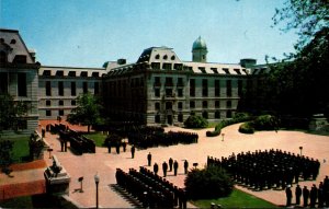 Maryland Annapolis U S Naval Academy Midshipmen In Formation At Bancroft Hall