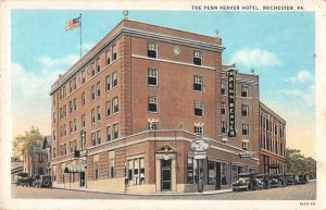 Rochester Pennsylvania Penn Reaver Hotel Vintage Postcard JH230604