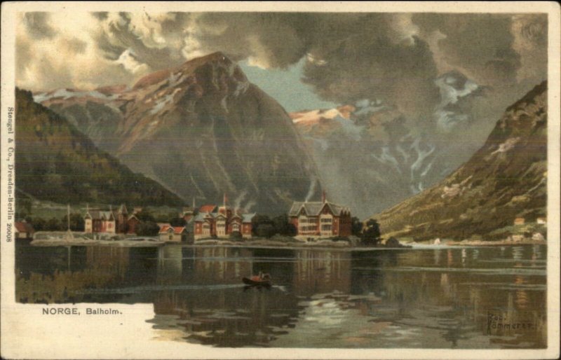 Norge Norway Balholm Stengel & Co Lithograp c1900 UDB Postcard