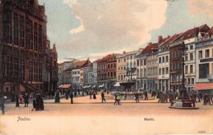 AACHEN GERMANY MARKT~REINICKE &RUBIN POSTCARD 1907