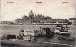 Hungary Budapest Orszaghaz Parliament Vintage Postcard C112