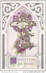 Easter Silver Cross Wrapped In Flowers