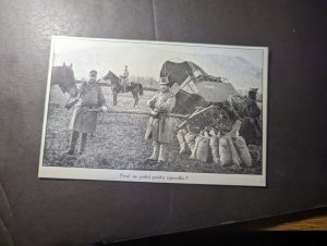 Mint Poland Military PPC Postcard Polish Legion Soldiers with Wagon and Horses