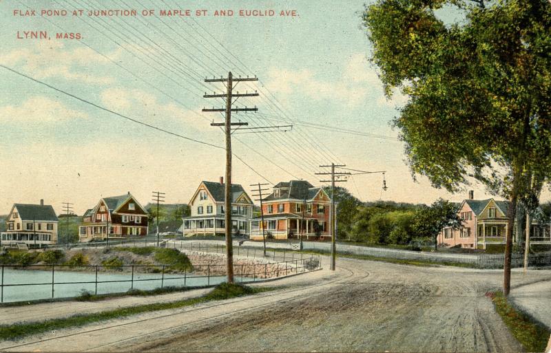 MA - Lynn. Flax Pond, at Junction of Maple Street & Euclid Avenue