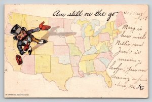 1905  Map  of the United States     Postcard
