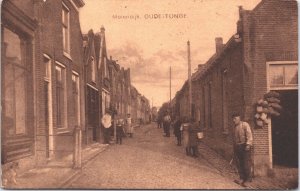 Netherlands Molendijk Oude Tonge Vintage Postcard 09.03