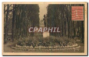 Old Postcard Paris Strolling Luxembourg Gardens