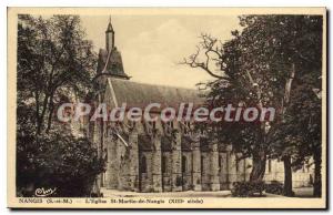 Postcard Old Nangis S and M the church of St Martin Nangis XIII century