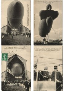 AVIATION, BALOON DIRIGEABLE VILLE DE NANCY 12 Vintage Postcards (L3007)