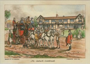 Royal Mail Postcard - Mailcoach, The Ostrich Inn, Colnbrook in 1784 - RR15817