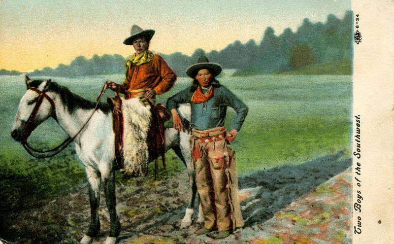 Two Boys of the Southwest-- A Cowboy and Indian Boy