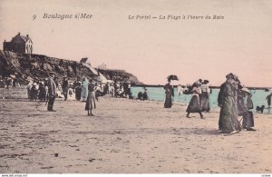 BOULOGNE s/MER, France, 1900-1910's; Le Portel, La Plage A L'heure Du Bain