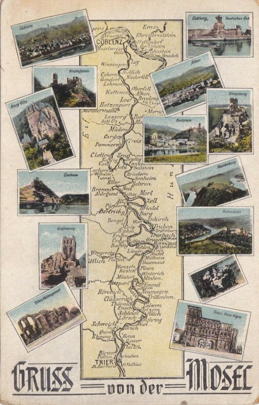 Germany Gruss Von Der Mosel Multi View & Map sk3270