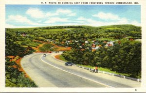 Maryland U S Route 40 Looking East From Frostburg Toward Cumberland